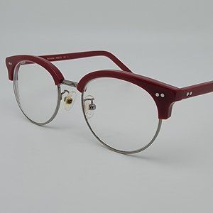 EyeBuyDirect Annabel Red Club Master Round Eyeglasses Frame 49-18-140